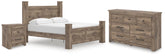 J&M Furniture - Ashley Furniture - Rusticott King Poster Bed, Dresser and Nightstand - King Poster Bed, Dresser and Nightstand - PCB2260B9