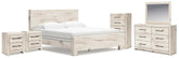 J&M Furniture - Ashley Furniture - Lawroy King Panel Bed, Dresser, Mirror, Chest and Nightstand - King Panel Bed, Dresser, Mirror, Chest and Nightstand - B2310B48