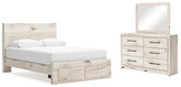 J&M Furniture - Ashley Furniture - Lawroy Queen Panel Storage Bed, Dresser and Mirror - Queen Panel Storage Bed, Dresser and Mirror - B2310B5