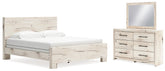J&M Furniture - Ashley Furniture - Lawroy King Panel Bed, Dresser and Mirror - King Panel Bed, Dresser and Mirror - B2310B31