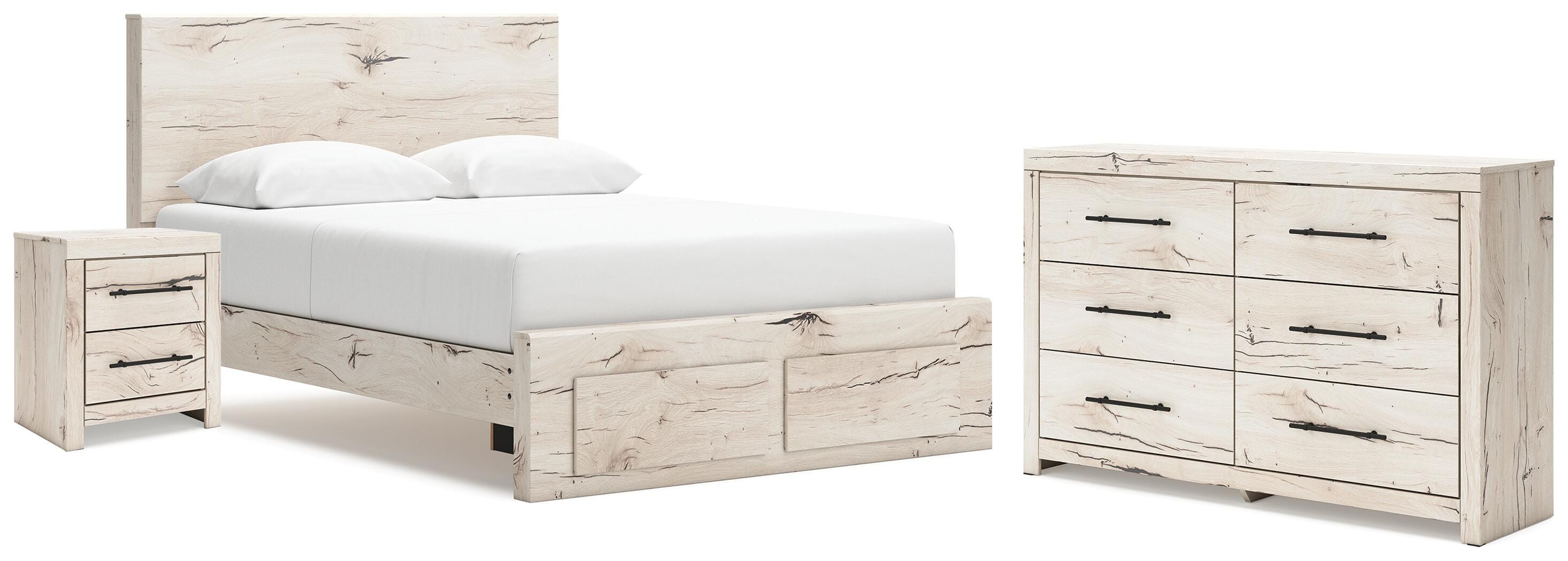 J&M Furniture - Ashley Furniture - Lawroy Queen Storage Bed, Dresser and Nightstand - Queen Storage Bed, Dresser and Nightstand - B2310B38