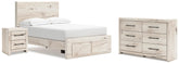 J&M Furniture - Ashley Furniture - Lawroy Full Storage Bed, Dresser and Nightstand - Full Storage Bed, Dresser and Nightstand - B2310B50