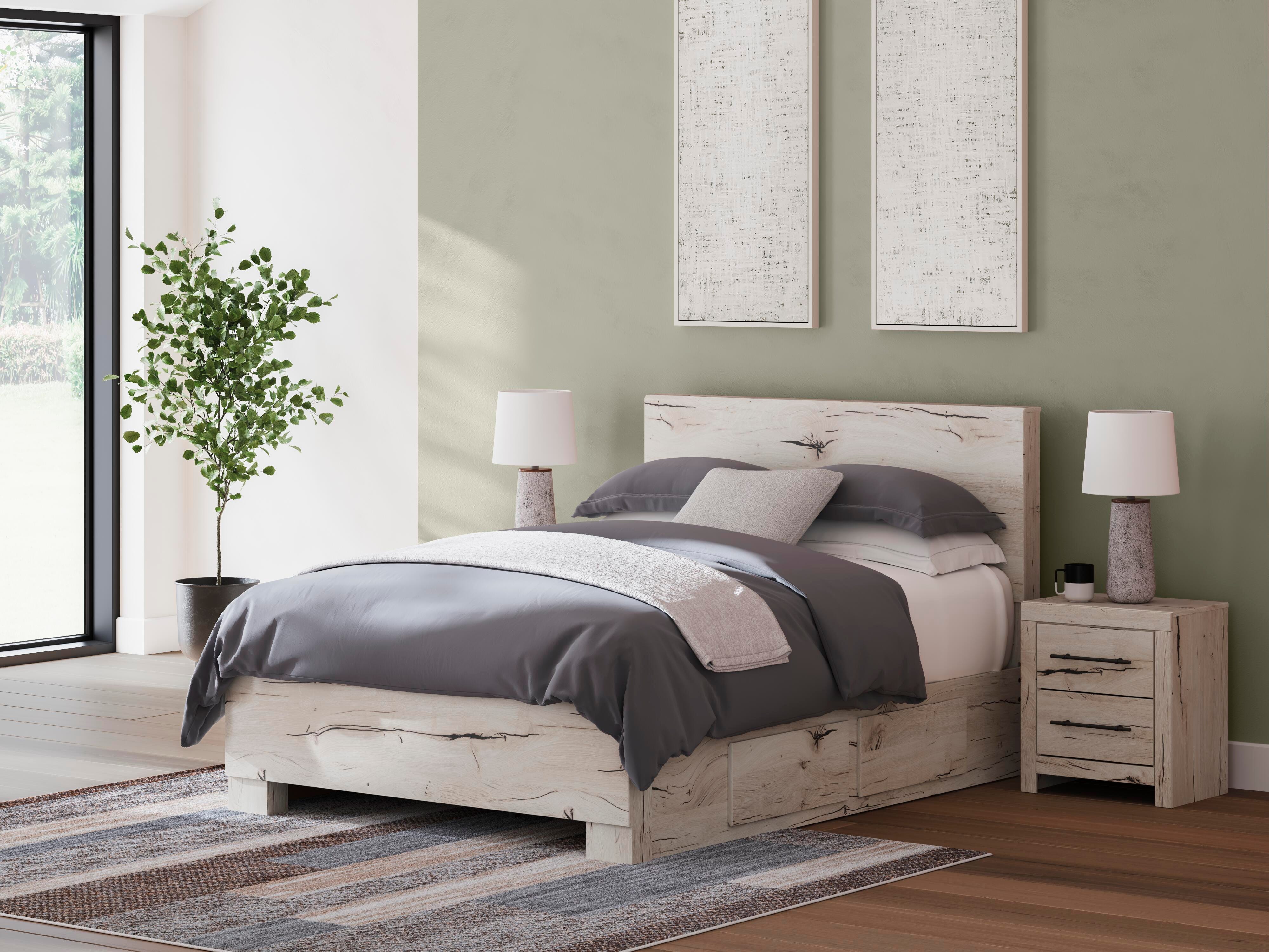 J&M Furniture - Ashley Furniture - Lawroy Full Panel Bed with Storage - Full Panel Bed with Storage - B2310B42