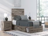 J&M Furniture - Ashley Furniture - Graystorm Twin Panel Storage Bed - Twin Panel Storage Bed - PCB2405B18