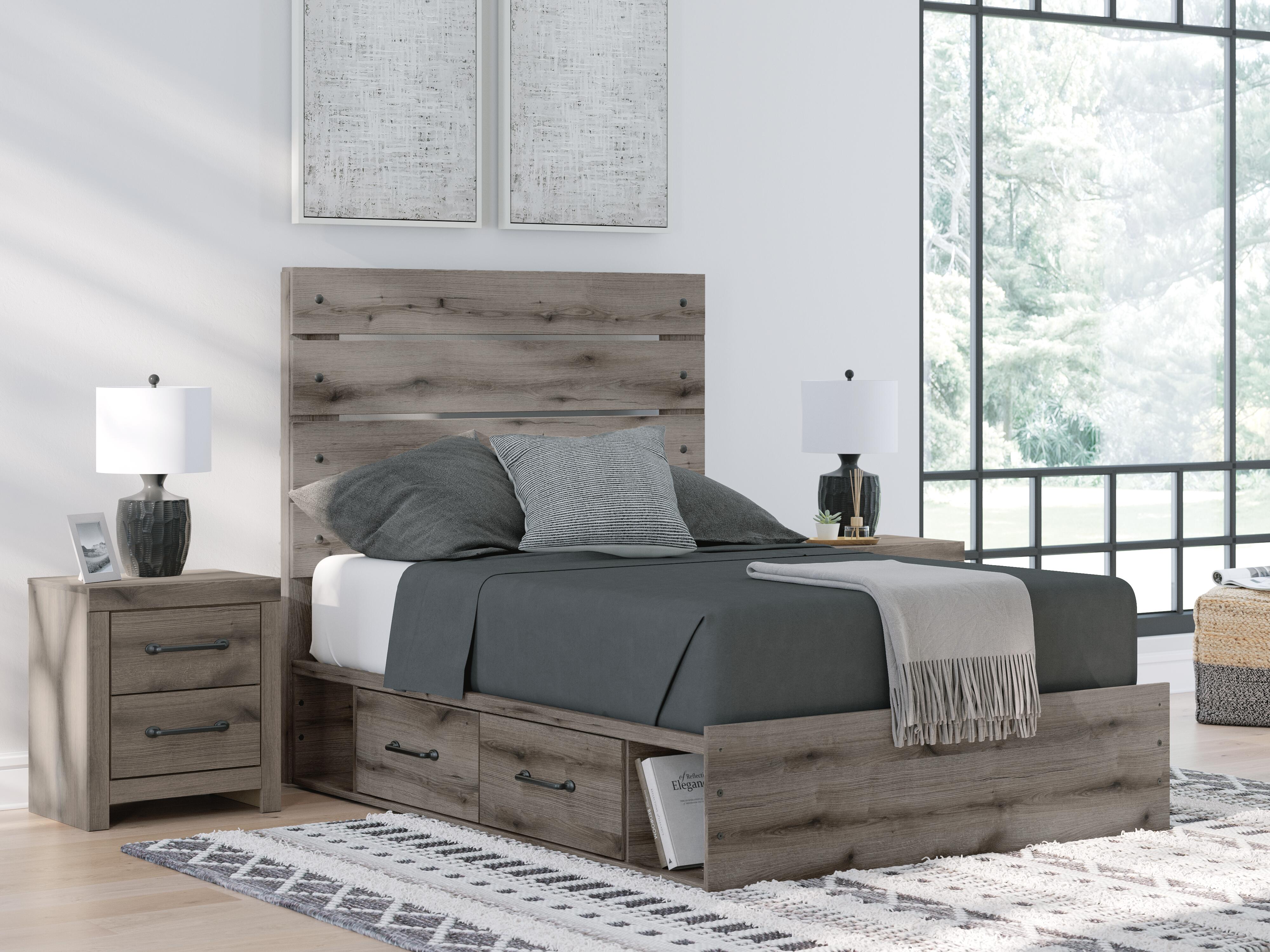 J&M Furniture - Ashley Furniture - Graystorm Full Panel Bed with Storage - Full Panel Bed with Storage - PCB2405B17