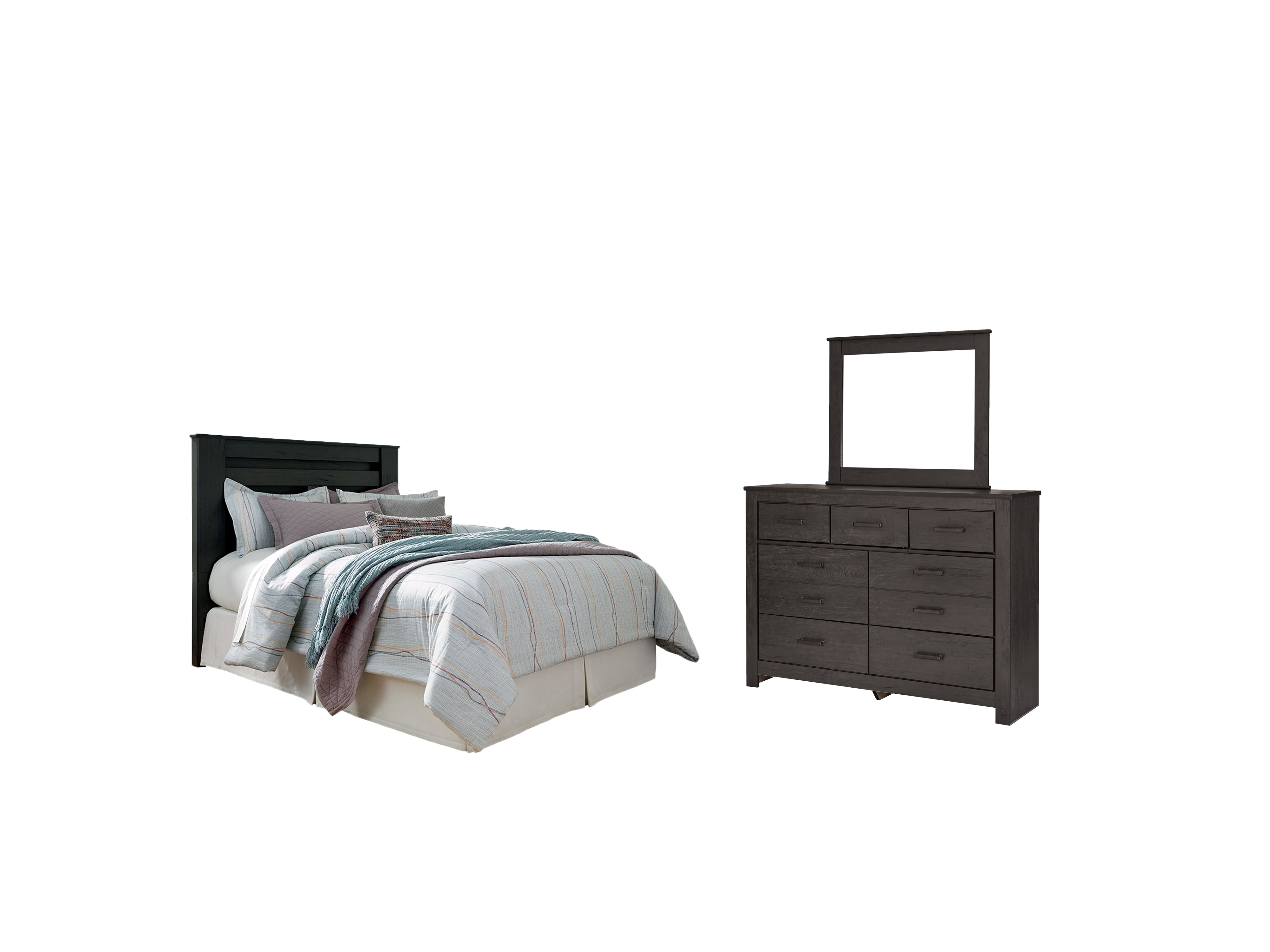 J&M Furniture - Ashley Furniture - Brinxton Queen/Full Panel Headboard, Dresser and Mirror - Queen/Full Panel Headboard, Dresser and Mirror - B249B16