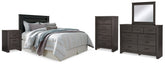 J&M Furniture - Ashley Furniture - Brinxton King Panel Headboard, Dresser, Mirror, Chest and 2 Nightstands - King Panel Headboard, Dresser, Mirror, Chest and 2 Nightstands - B249B15