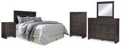 J&M Furniture - Ashley Furniture - Brinxton King Panel Headboard, Dresser, Mirror, Chest and 2 Nightstands - King Panel Headboard, Dresser, Mirror, Chest and 2 Nightstands - B249B15