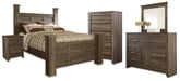 J&M Furniture - Ashley Furniture - Juararo Queen Poster Bed, Dresser, Mirror, Chest and Nightstand - Queen Poster Bed, Dresser, Mirror, Chest and Nightstand - B251B42
