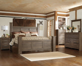 J&M Furniture - Ashley Furniture - Juararo California King Poster Bed, Dresser, Mirror, Chest and 2 Nightstands - California King Poster Bed, Dresser, Mirror, Chest and 2 Nightstands - B251B25