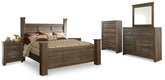 J&M Furniture - Ashley Furniture - Juararo King Poster Bed, Dresser, Mirror, Chest and 2 Nightstands - King Poster Bed, Dresser, Mirror, Chest and 2 Nightstands - B251B30