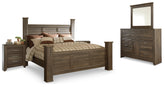 J&M Furniture - Ashley Furniture - Juararo King Poster Bed, Dresser, Mirror and 2 Nightstands - King Poster Bed, Dresser, Mirror and 2 Nightstands - B251B27