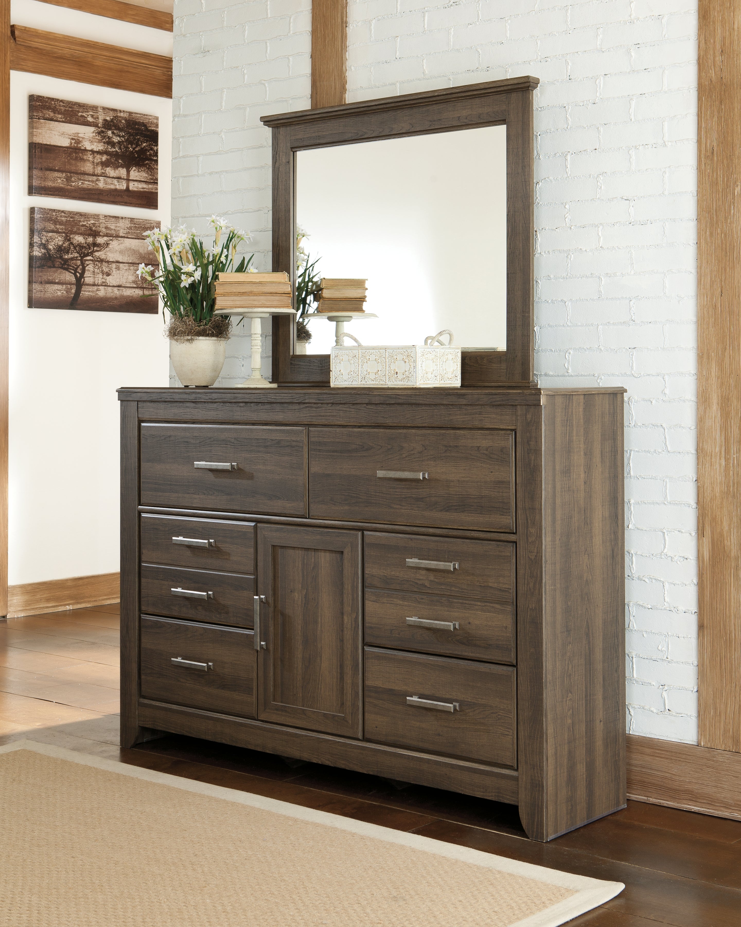 J&M Furniture - Ashley Furniture - Juararo Dresser and Mirror - Dresser and Mirror - B251B1