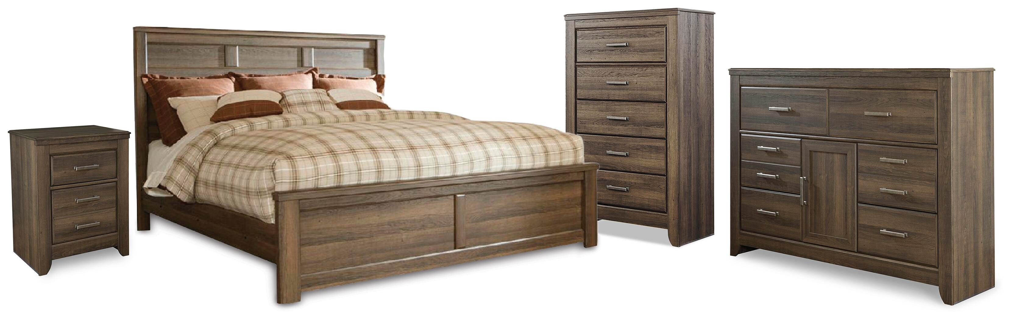 J&M Furniture - Ashley Furniture - Juararo California King Panel Bed, Dresser, Chest and Nightstand - California King Panel Bed, Dresser, Chest and Nightstand - B251B46