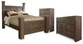 J&M Furniture - Ashley Furniture - Juararo Queen Poster Bed, Dresser and Chest - Queen Poster Bed, Dresser and Chest - B251B44