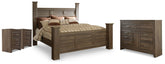 J&M Furniture - Ashley Furniture - Juararo King Poster Bed, Dresser and 2 Nightstands - King Poster Bed, Dresser and 2 Nightstands - B251B51