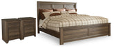 J&M Furniture - Ashley Furniture - Juararo King Panel Bed and 2 Nightstands - King Panel Bed and 2 Nightstands - B251B45