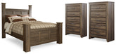 J&M Furniture - Ashley Furniture - Juararo Queen Poster Bed and 2 Chests - Queen Poster Bed and 2 Chests - B251B29
