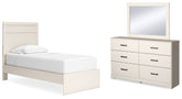 J&M Furniture - Ashley Furniture - Stelsie Twin Panel Bed, Dresser and Mirror - Twin Panel Bed, Dresser and Mirror - B2588B13