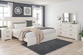 J&M Furniture - Ashley Furniture - Stelsie King Panel Bed with Dresser, Mirror and Nightstand - King Panel Bed with Dresser, Mirror and Nightstand - B2588B8