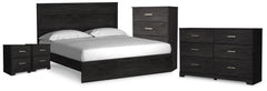 J&M Furniture - Ashley Furniture - Belachime King Panel Bed, Dresser, Chest and 2 Nightstands - King Panel Bed, Dresser, Chest and 2 Nightstands - B2589B14