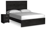 J&M Furniture - Ashley Furniture - Belachime Queen Panel Bed and Nightstand - Queen Panel Bed and Nightstand - B2589B15