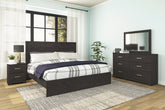 J&M Furniture - Ashley Furniture - Belachime King Panel Bed, Dresser, Mirror, and Nightstand - King Panel Bed, Dresser, Mirror, and Nightstand - B2589B8