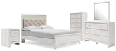 J&M Furniture - Ashley Furniture - Altyra Queen Upholstered Panel Bed, Dresser, Mirror, Chest and Nightstand - Queen Upholstered Panel Bed, Dresser, Mirror, Chest and Nightstand - B2640B62