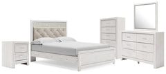 J&M Furniture - Ashley Furniture - Altyra Queen Upholstered Panel Bed, Dresser, Mirror, Chest and Nightstand - Queen Upholstered Panel Bed, Dresser, Mirror, Chest and Nightstand - B2640B62