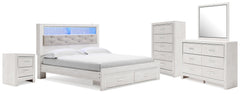 J&M Furniture - Ashley Furniture - Altyra King Storage Bed, Dresser, Mirror, Chest and Nightstand - King Storage Bed, Dresser, Mirror, Chest and Nightstand - B2640B76