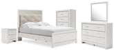 J&M Furniture - Ashley Furniture - Altyra Full Upholstered Panel Bed, Dresser, Mirror, Chest and Nightstand - Full Upholstered Panel Bed, Dresser, Mirror, Chest and Nightstand - B2640B78