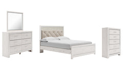 J&M Furniture - Ashley Furniture - Altyra Queen Upholstered Panel Bed, Dresser, Mirror, and Chest - Queen Upholstered Panel Bed, Dresser, Mirror, and Chest - B2640B35