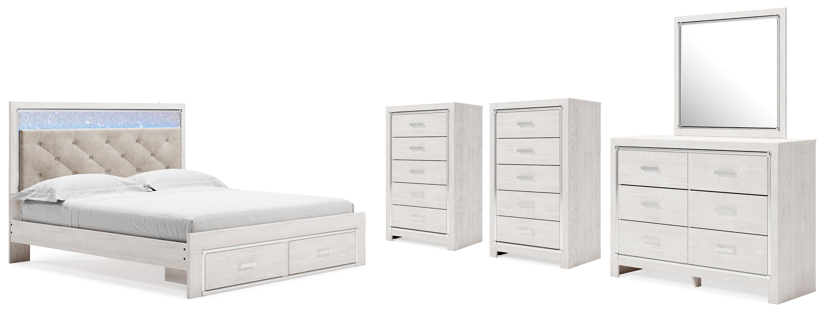 J&M Furniture - Ashley Furniture - Altyra King Storage Bed, Dresser, Mirror and 2 Chests - King Storage Bed, Dresser, Mirror and 2 Chests - B2640B45