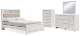 J&M Furniture - Ashley Furniture - Altyra Queen Bookcase Panel Bed, Dresser, Mirror and Chest - Queen Bookcase Panel Bed, Dresser, Mirror and Chest - B2640B43