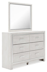 Altyra Queen Upholstered Panel Storage Bed, Dresser and Mirror