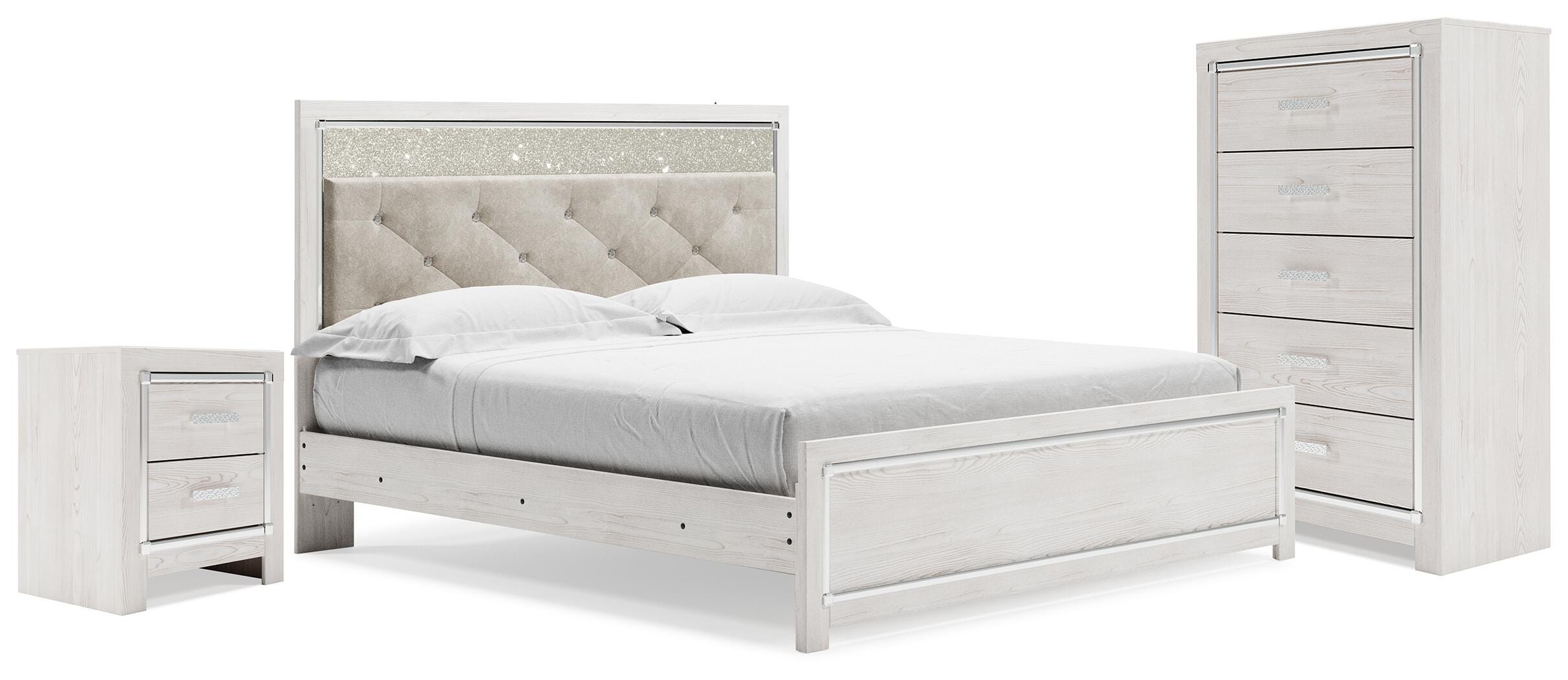 J&M Furniture - Ashley Furniture - Altyra King Panel Bed, Chest and 2 Nightstands - King Panel Bed, Chest and 2 Nightstands - B2640B61