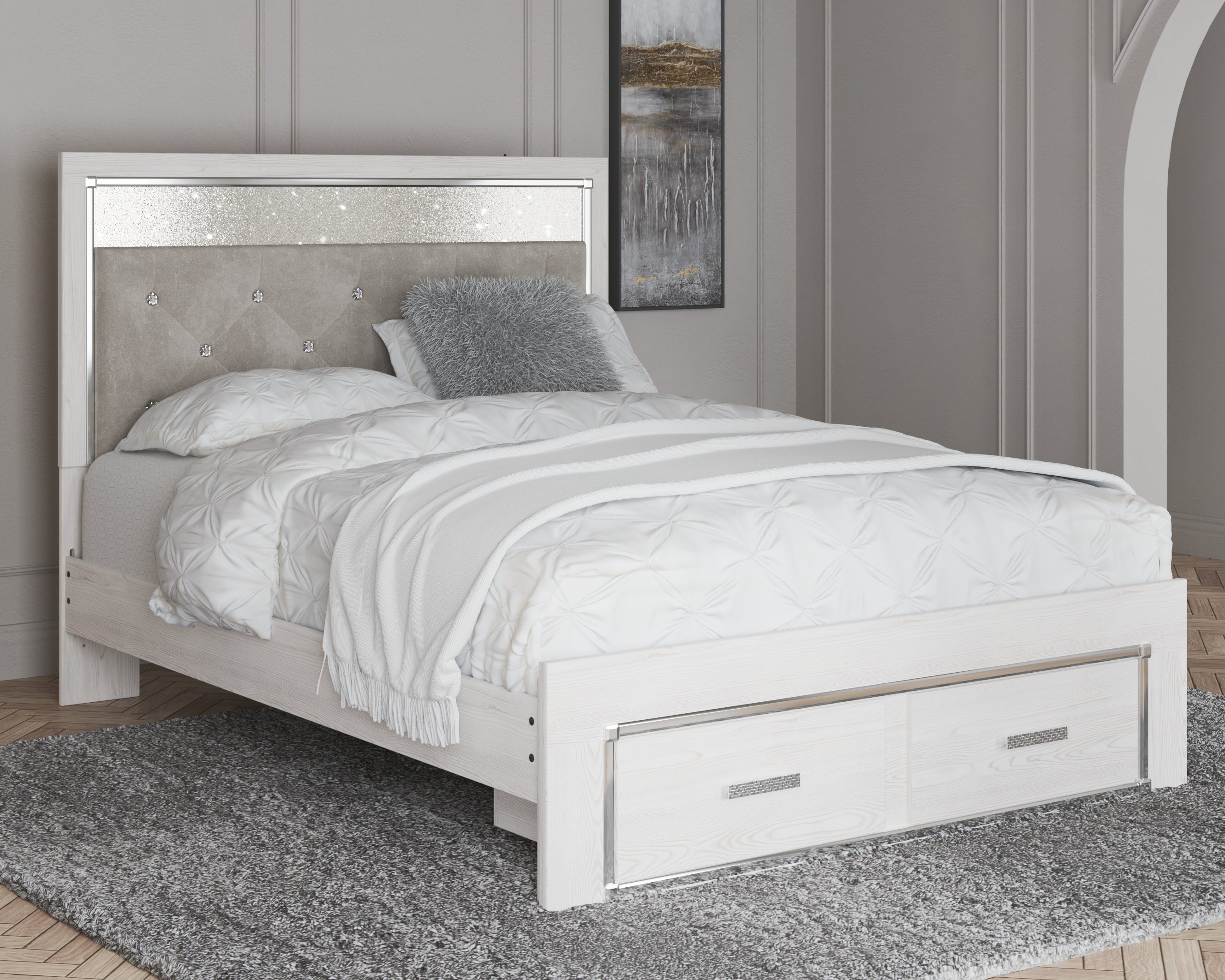 J&M Furniture - Ashley Furniture - Altyra Queen Upholstered Storage Bed - Queen Upholstered Storage Bed - B2640B17