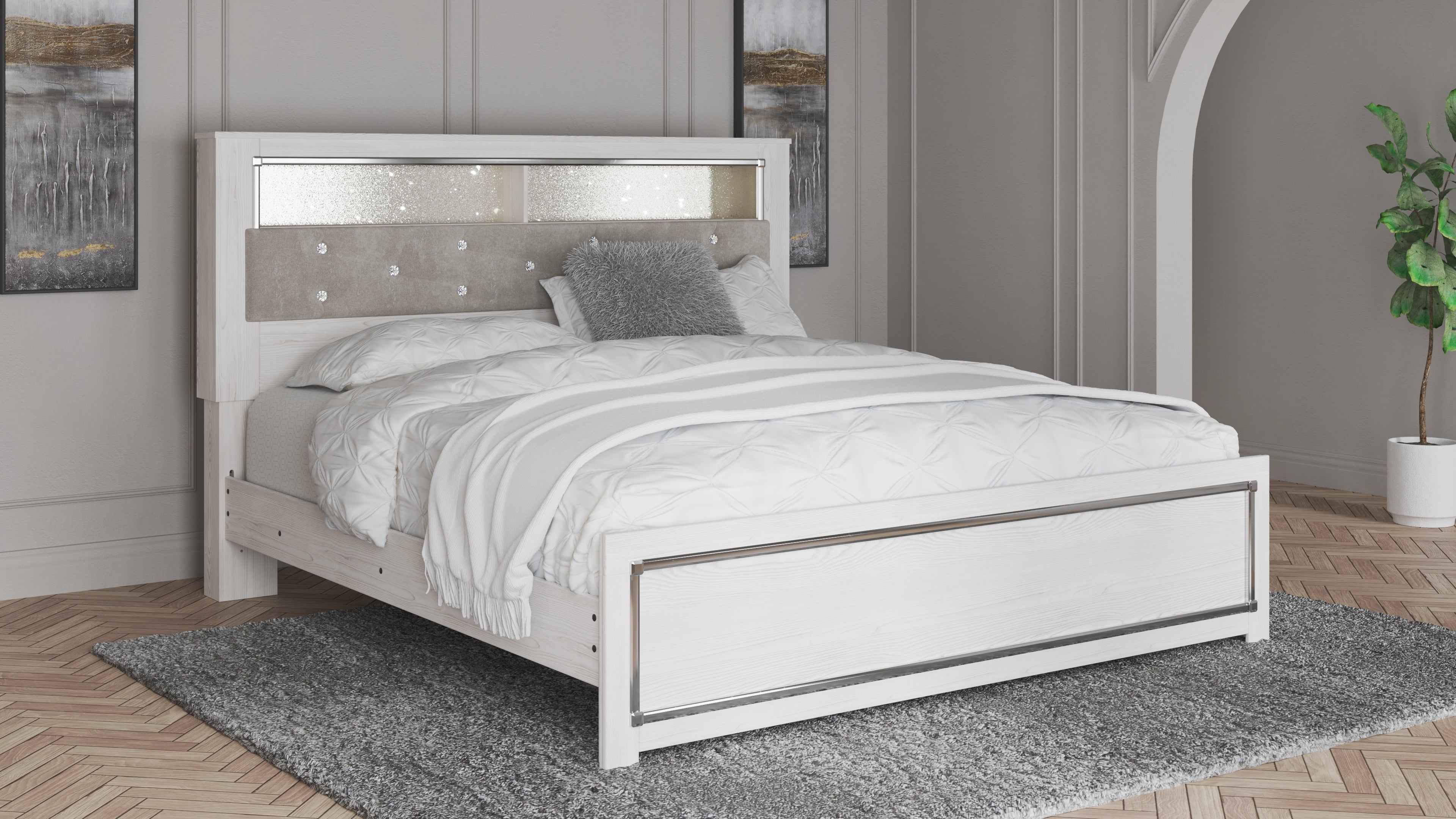 J&M Furniture - Ashley Furniture - Altyra King Panel Bookcase Bed - King Panel Bookcase Bed - B2640B5
