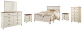J&M Furniture - Ashley Furniture - Willowton Queen Panel Bed, Dresser, Mirror, Chest and 2 Nightstands - Queen Panel Bed, Dresser, Mirror, Chest and 2 Nightstands - B267B34