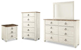 J&M Furniture - Ashley Furniture - Willowton Dresser, Mirror, Chest and Nightstand - Dresser, Mirror, Chest and Nightstand - B267B76