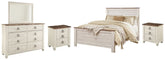 J&M Furniture - Ashley Furniture - Willowton Queen Panel Bed, Dresser, Mirror and 2 Nightstands - Queen Panel Bed, Dresser, Mirror and 2 Nightstands - B267B35