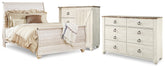 J&M Furniture - Ashley Furniture - Willowton Queen Sleigh Bed, Dresser and Chest - Queen Sleigh Bed, Dresser and Chest - B267B63