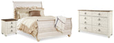 J&M Furniture - Ashley Furniture - Willowton Queen Sleigh Bed, Dresser and Nightstand - Queen Sleigh Bed, Dresser and Nightstand - B267B59