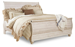 Willowton King Sleigh Bed and Nightstand