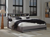 J&M Furniture - Ashley Furniture - Verishaw King Upholstered Bed with Wireless Audio - King Upholstered Bed with Wireless Audio - PCB2721B21