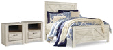 J&M Furniture - Ashley Furniture - Bellaby Queen Crossbuck Panel Bed and 2 Nightstands - Queen Crossbuck Panel Bed and 2 Nightstands - B331B16