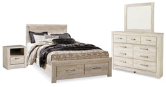 J&M Furniture - Ashley Furniture - Bellaby Queen Panel Storage Bed, Dresser, Mirror and Nightstand - Queen Panel Storage Bed, Dresser, Mirror and Nightstand - B331B11