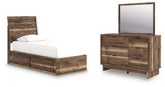 J&M Furniture - Ashley Furniture - Chirason Twin Panel Bed with Storage, Dresser and Mirror - Twin Panel Bed with Storage, Dresser and Mirror - PCB3367B30