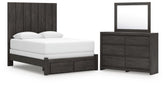 J&M Furniture - Ashley Furniture - Fraluna Queen Panel Storage Bed, Dresser and Mirror - Queen Panel Storage Bed, Dresser and Mirror - PCB3370B5