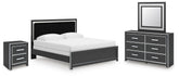 J&M Furniture - Ashley Furniture - Zuraleus King Panel Bed, Dresser, Mirror and Nightstand - King Panel Bed, Dresser, Mirror and Nightstand - PCB3380B18
